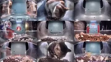 lil pup does a cleanup