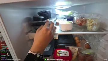 flying beer in fridge
