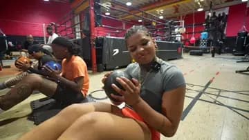 Chrisean working out