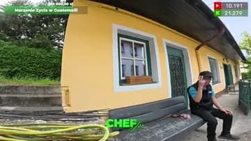 Lazan podłącza sprzęt wieczorny grill z nim Filip