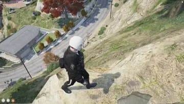 Perry's tactical fall down a cliff