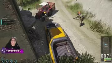 That's one way to get out of a car!