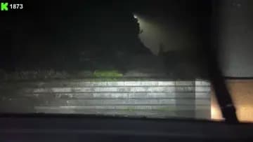 台風で…