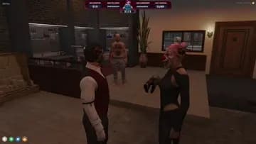 chatty and kir throwing punches